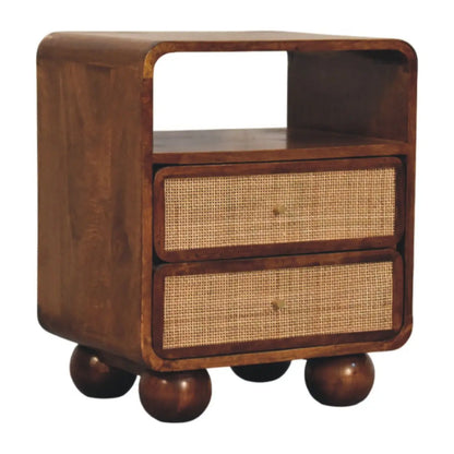 Larissa 2 Drawer Chestnut Nightstand | Bedside Table