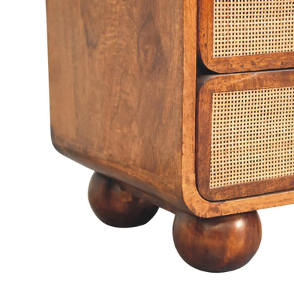 Larissa 2 Drawer Chestnut Nightstand | Bedside Table