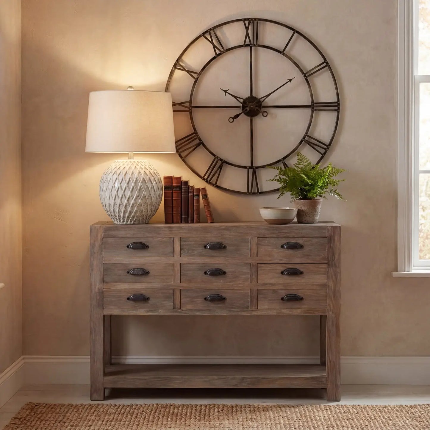 Lattice Ceramic Table Lamp With Linen Shade