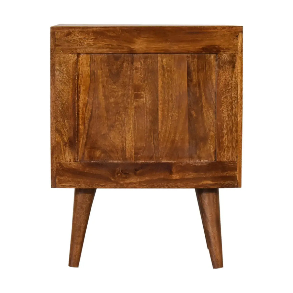 Lille 2 Drawer Chestnut Bedside Table Nightstand Solid Mango Wood Bedroom