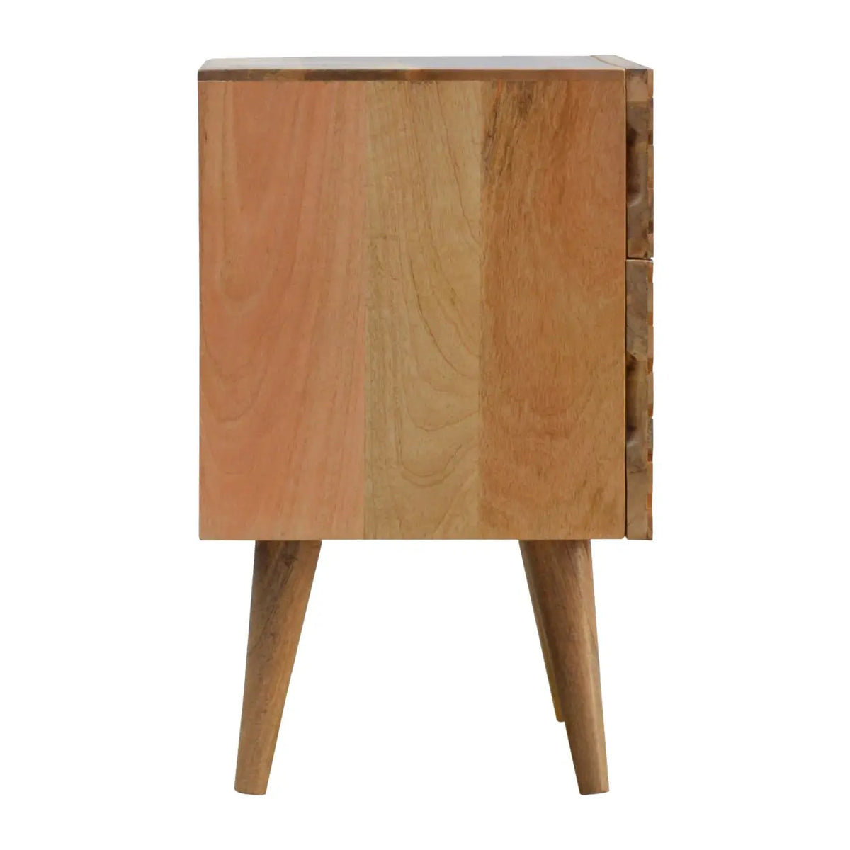 Lille 2 Drawer Oak-ish Bedside Table | Nightstand