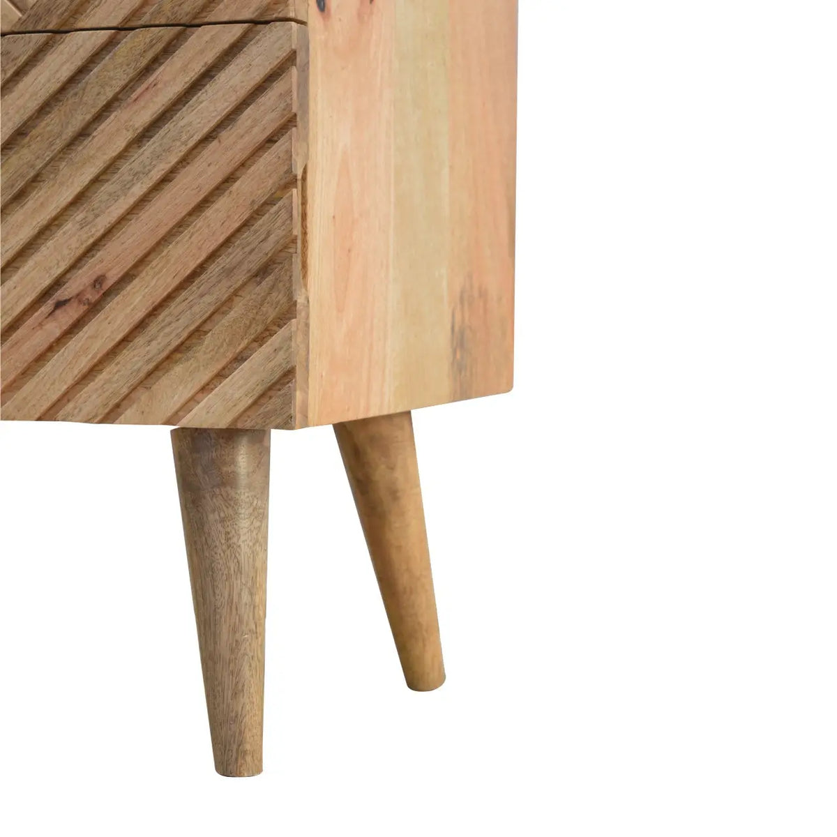 Lille 2 Drawer Oak-ish Bedside Table | Nightstand