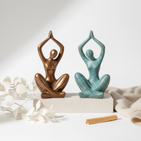 Livvat Decorative Objects & Sculptures - Serenity Bronze Figurine - Brown