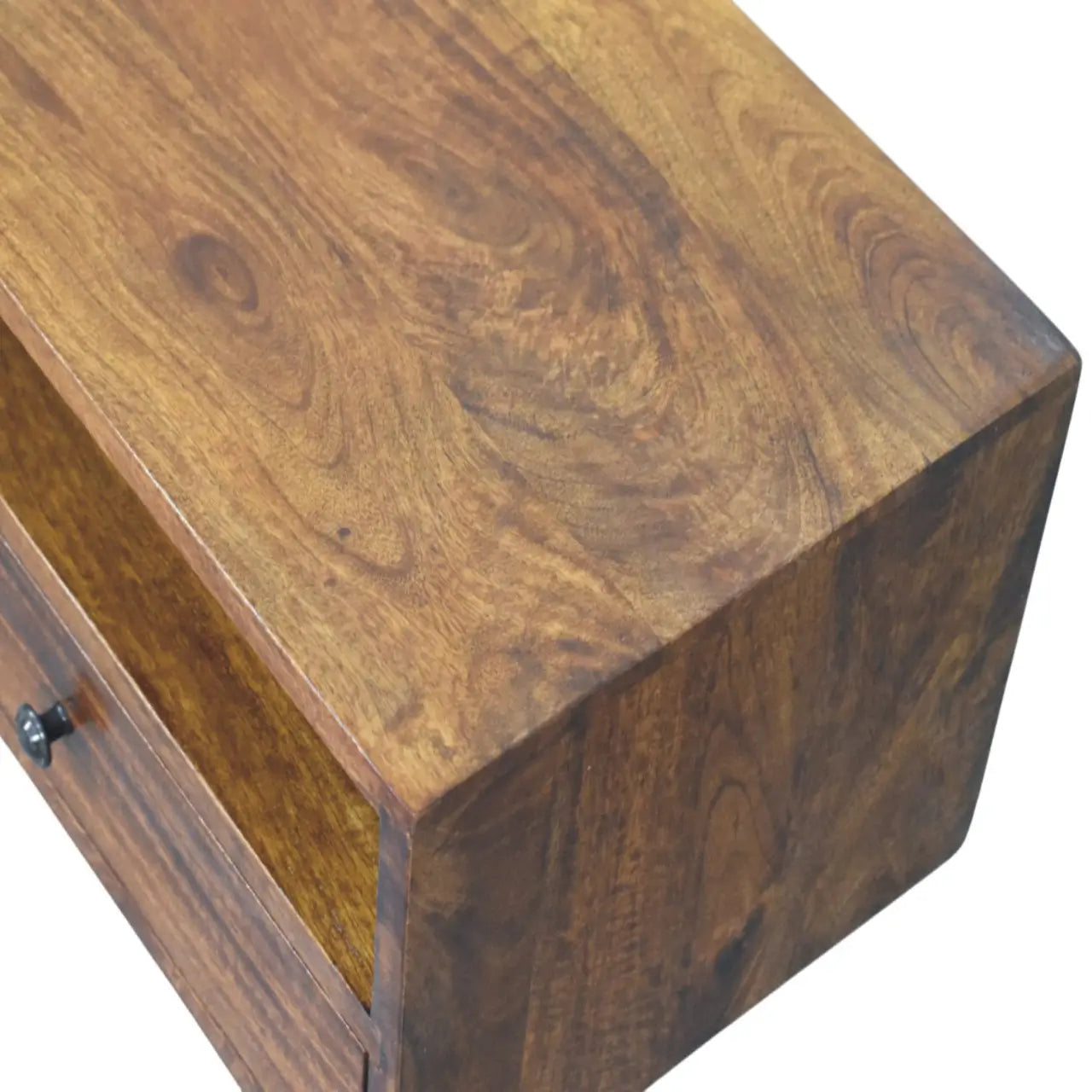 Lunar 2 Drawer Chestnut Wall Mounted Media Unit