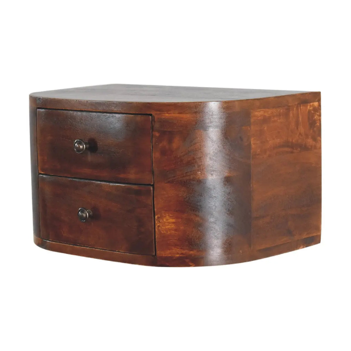 Lunar 2 Drawer Floating Bedside Table | Nightstand