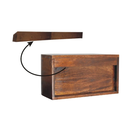 Lunar 2 Drawer Floating Bedside Table | Nightstand