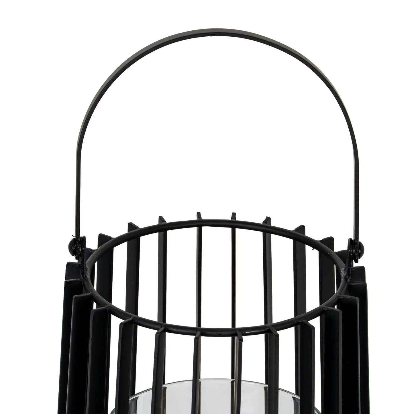 Lynk Medium Lantern With Handle And Glass Candle Holder