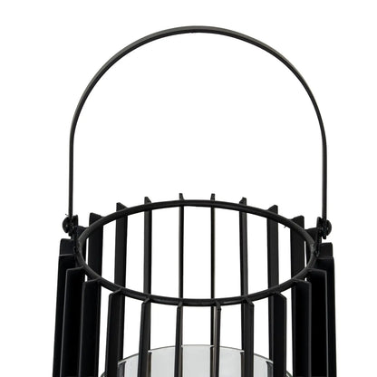 Lynk Medium Lantern With Handle And Glass Candle Holder