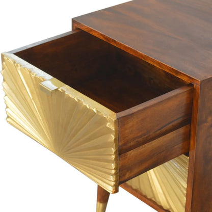 Manila Gold Bedside Table | Nightstand