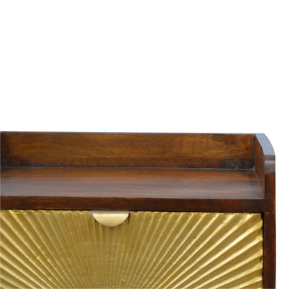 Manila Gold One Drawer Bedside Table | Nightstand