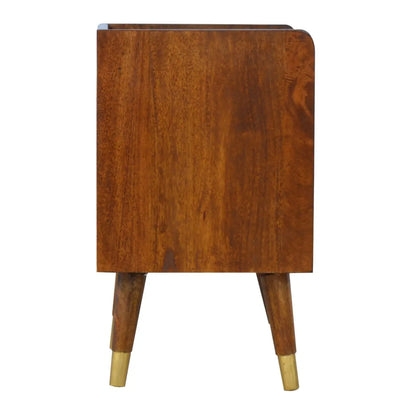 Manila Gold One Drawer Bedside Table | Nightstand