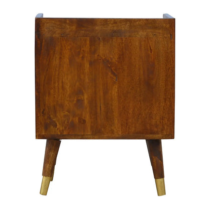Manila Gold One Drawer Bedside Table | Nightstand