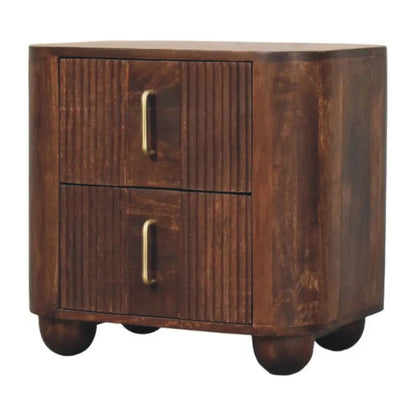 Marlowe Fluted Nightstand | Bedside Table