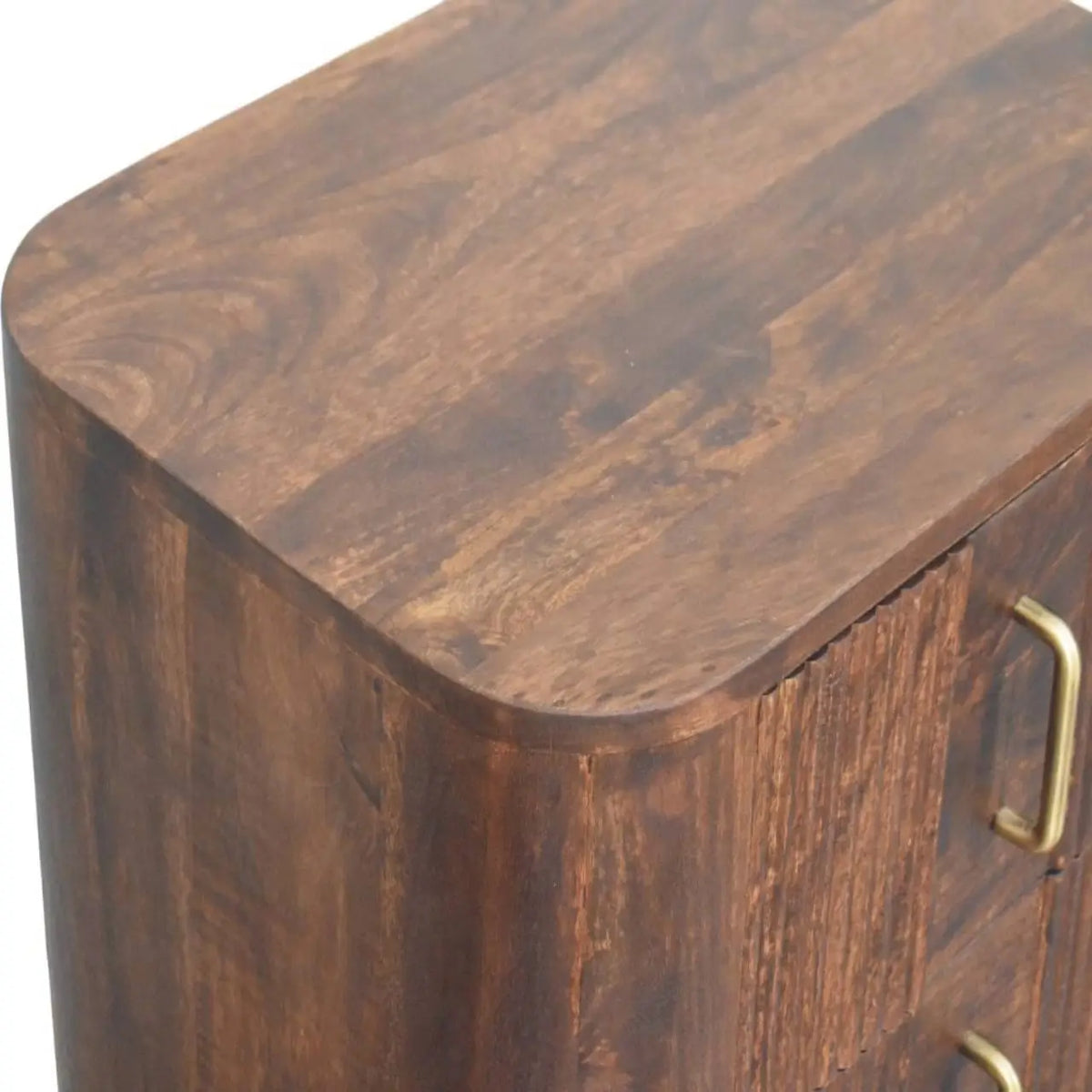 Marlowe Fluted Nightstand | Bedside Table