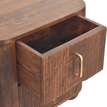 Marlowe Fluted Nightstand | Bedside Table