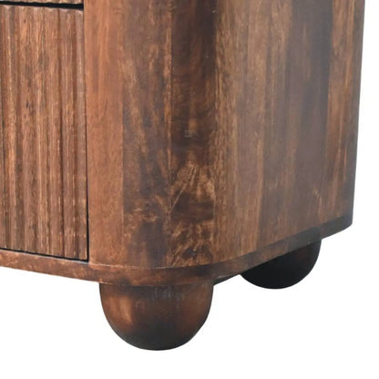 Marlowe Fluted Nightstand | Bedside Table