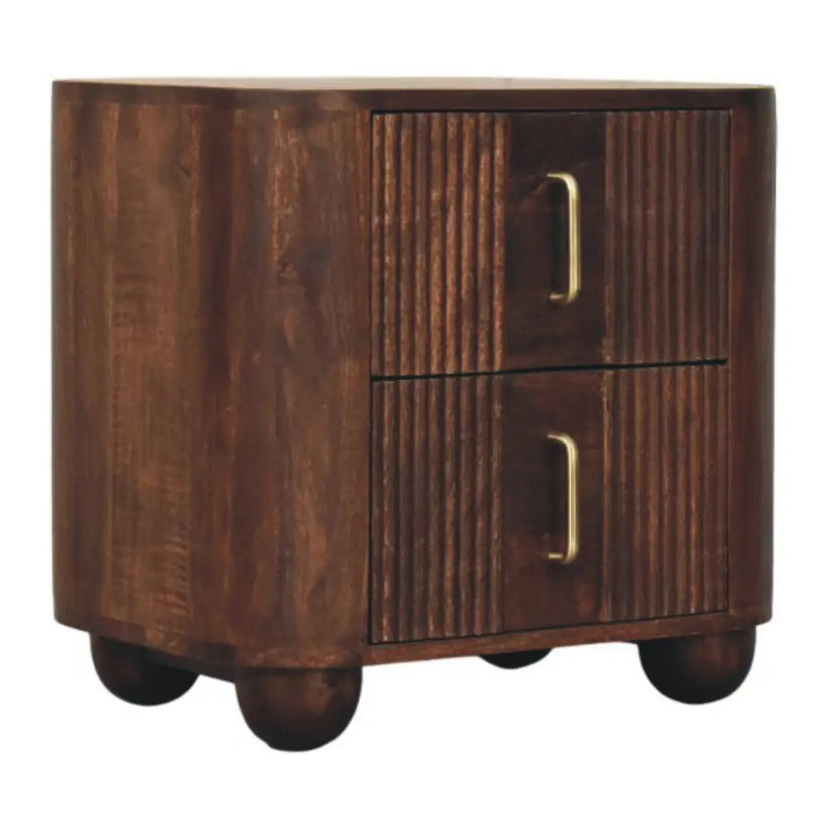Marlowe Fluted Nightstand | Bedside Table