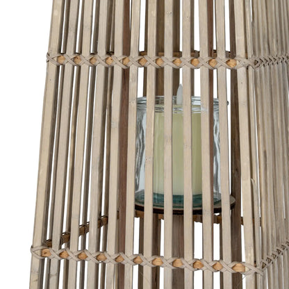 Medium Silo Wicker Lantern With Glass Holder