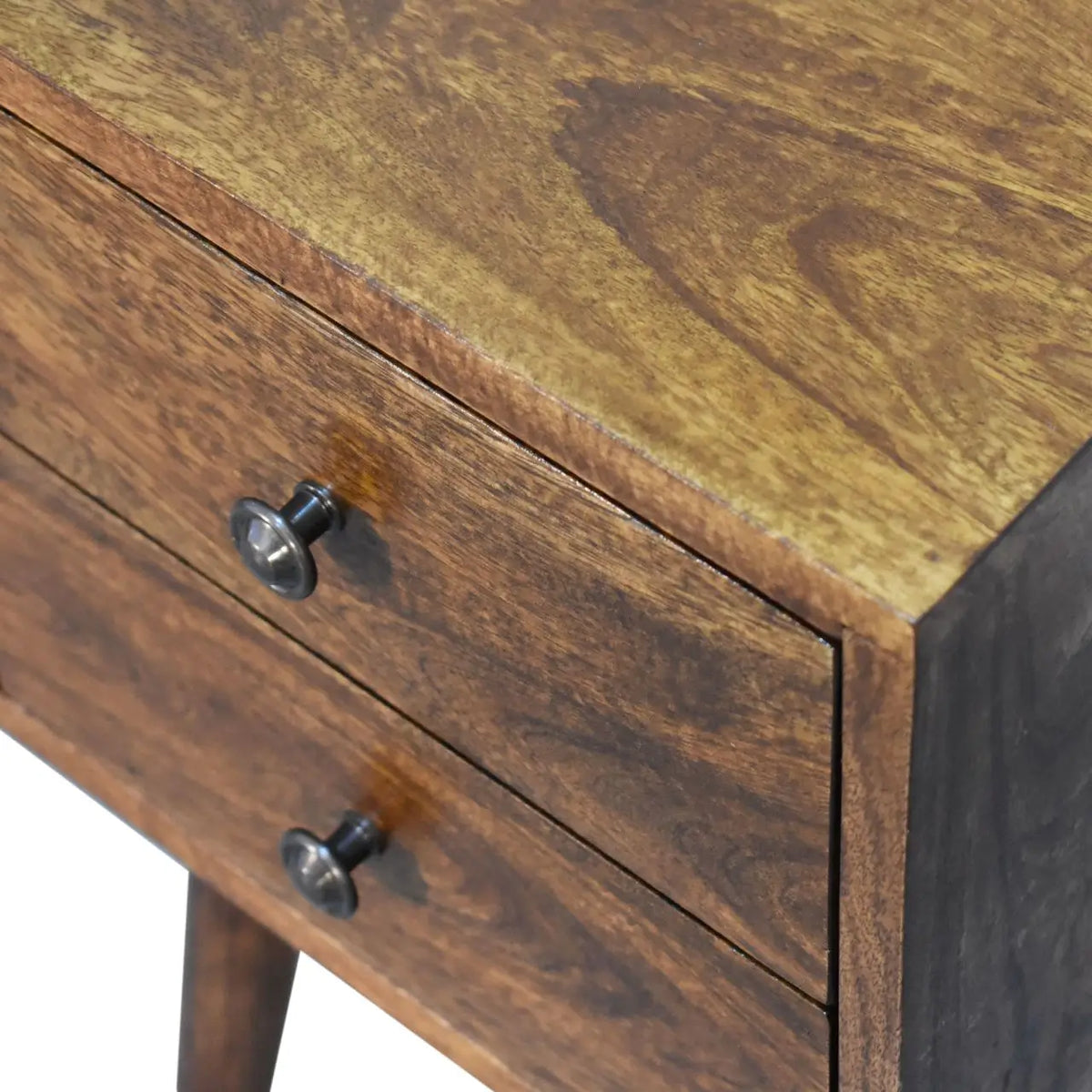 Mini 2 Drawer Chestnut Bedside Table | Nightstand