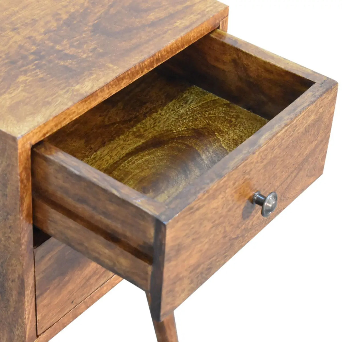 Mini 2 Drawer Chestnut Bedside Table | Nightstand