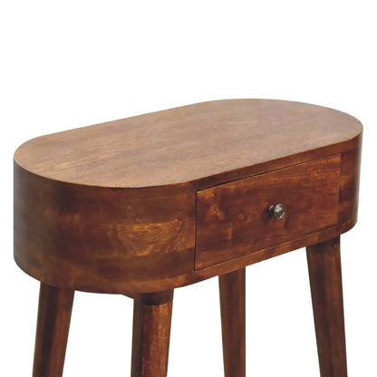 Mini Albion Chestnut Console Table Solid Mango Wood Hallway Entryway Table