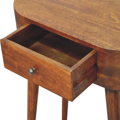 Mini Albion Chestnut Console Table Solid Mango Wood Hallway Entryway Table