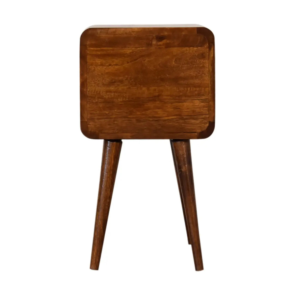 Mini Chestnut Curved Bedside Table | Nightstand