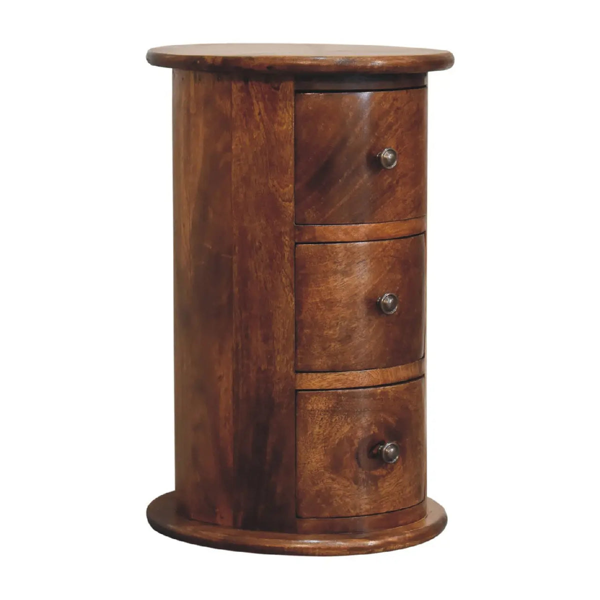 Mini Chestnut Drum Chest of Drawers