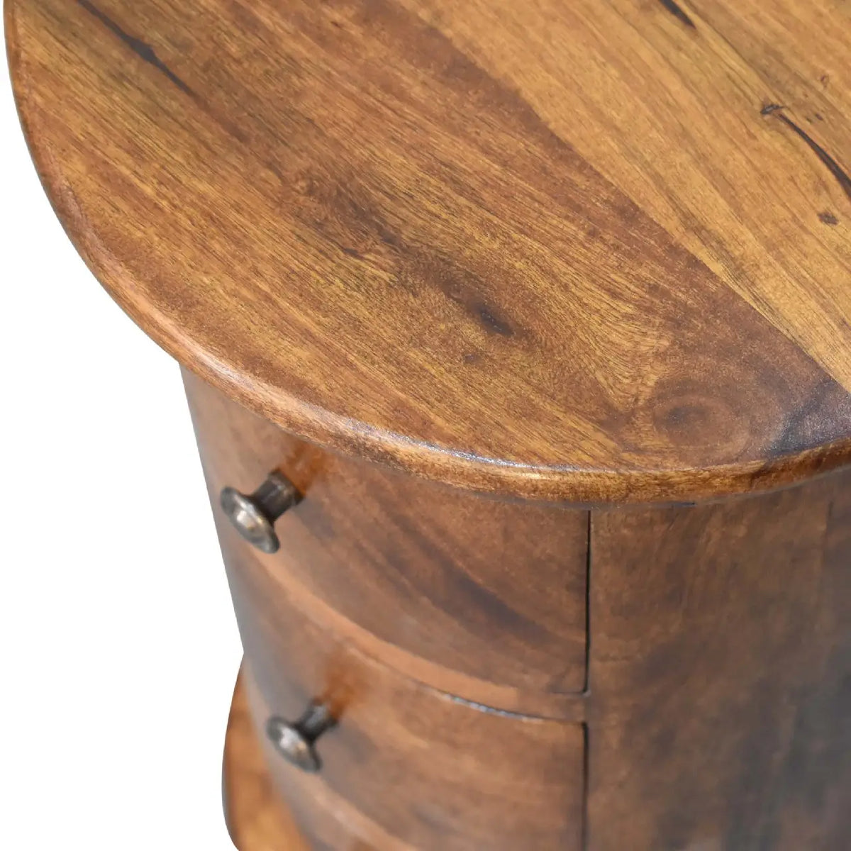 Mini Chestnut Drum Chest of Drawers