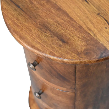Mini Chestnut Drum Chest of Drawers