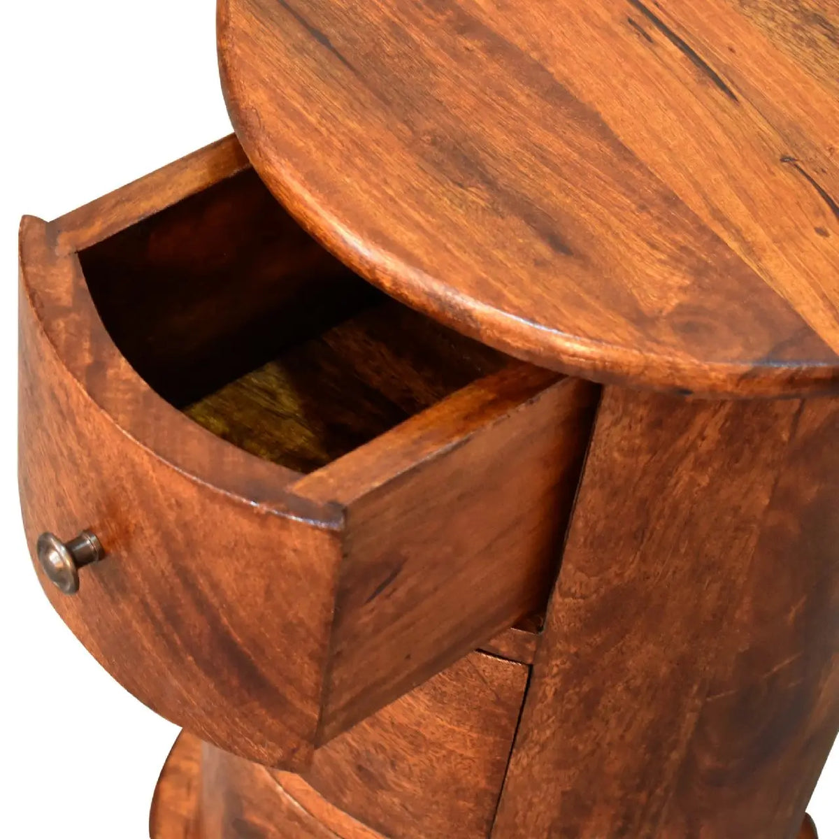 Mini Chestnut Drum Chest of Drawers