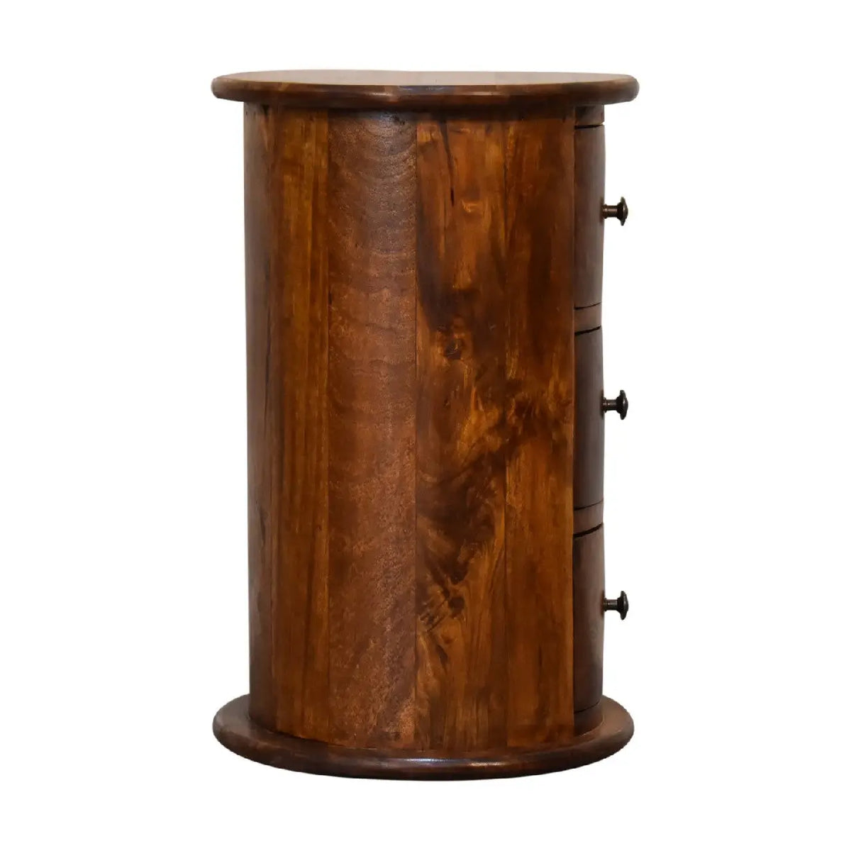 Mini Chestnut Drum Chest of Drawers