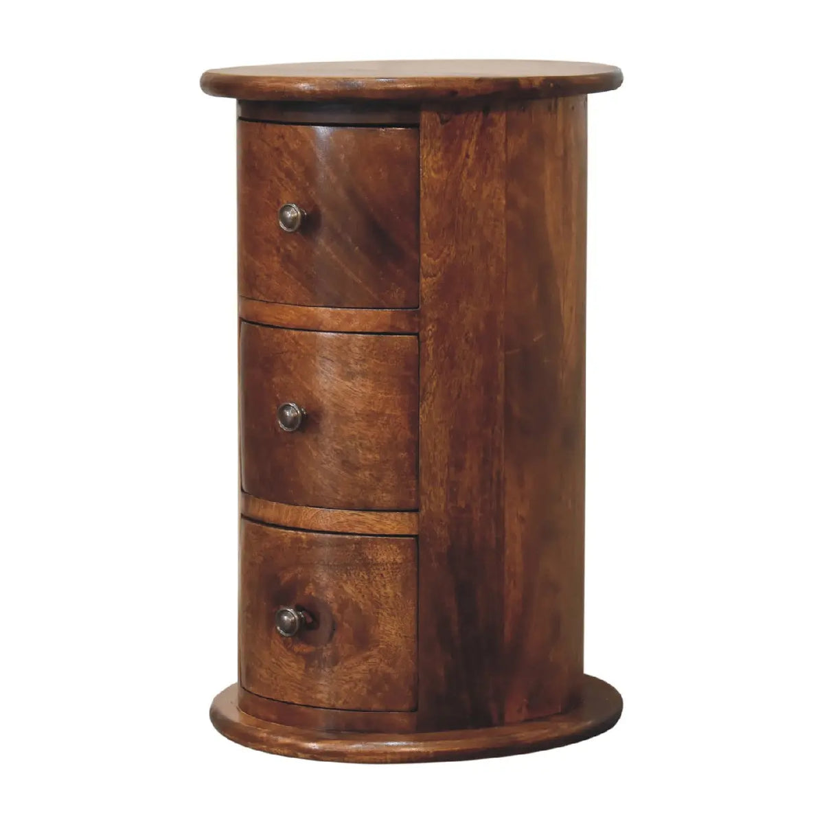 Mini Chestnut Drum Chest of Drawers