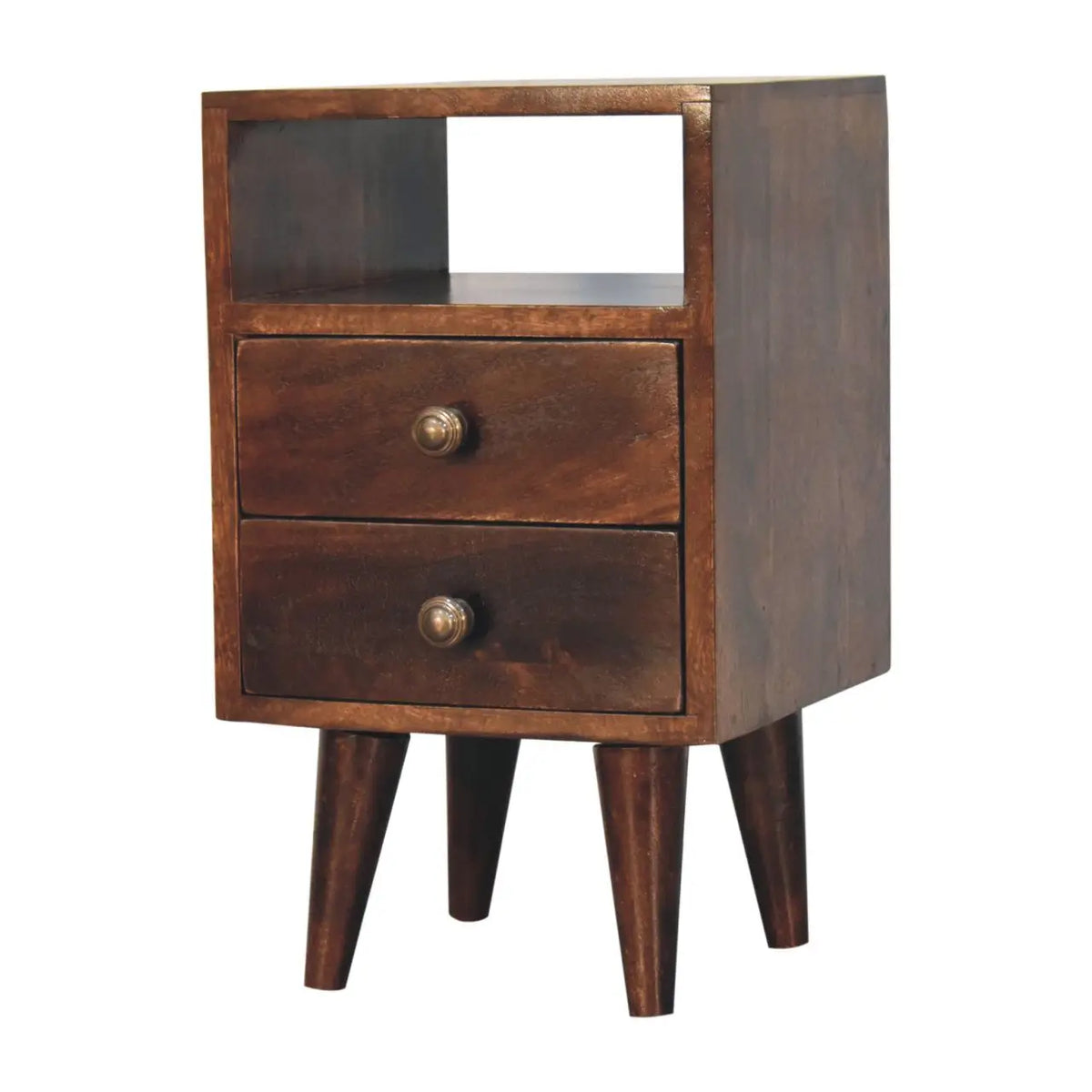 Mini Classic California Walnut Bedside Table | Nightstand