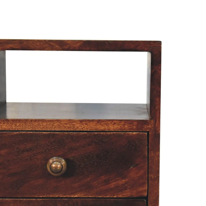 Mini Classic California Walnut Bedside Table | Nightstand