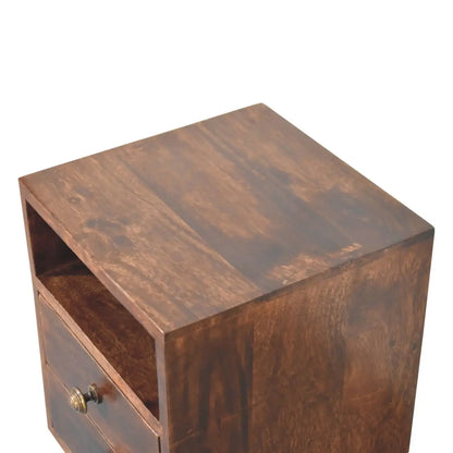 Mini Classic California Walnut Bedside Table | Nightstand