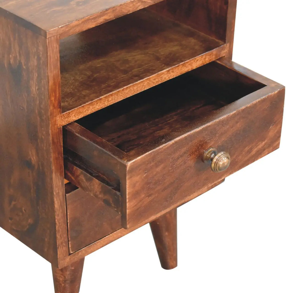 Mini Classic California Walnut Bedside Table | Nightstand
