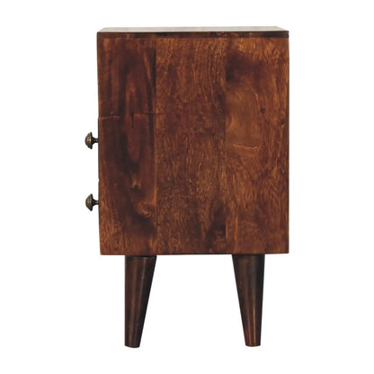 Mini Classic California Walnut Bedside Table | Nightstand