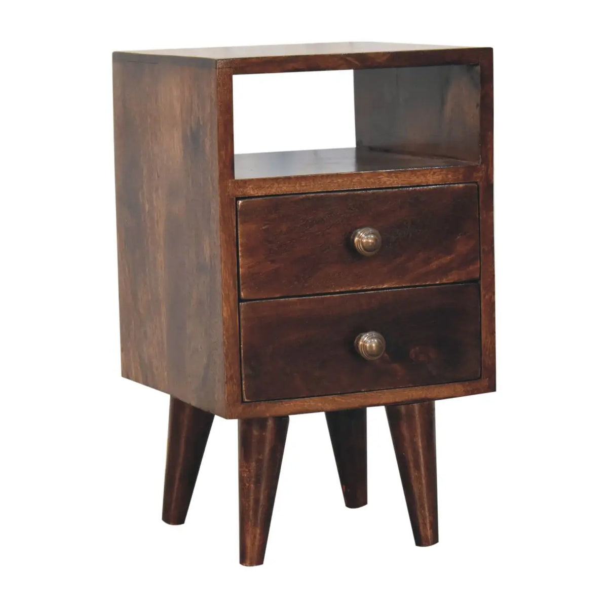Mini Classic California Walnut Bedside Table | Nightstand