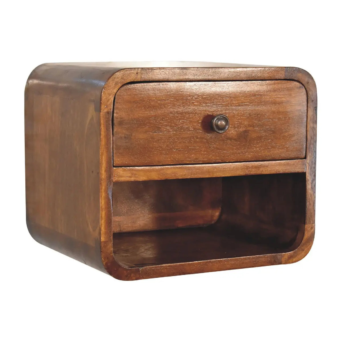 Mini Curve Floating Bedside Table | Nightstand