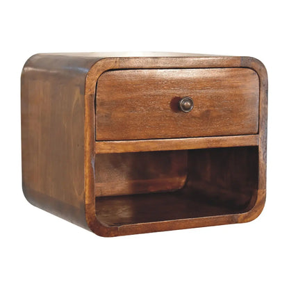 Mini Curve Floating Bedside Table | Nightstand