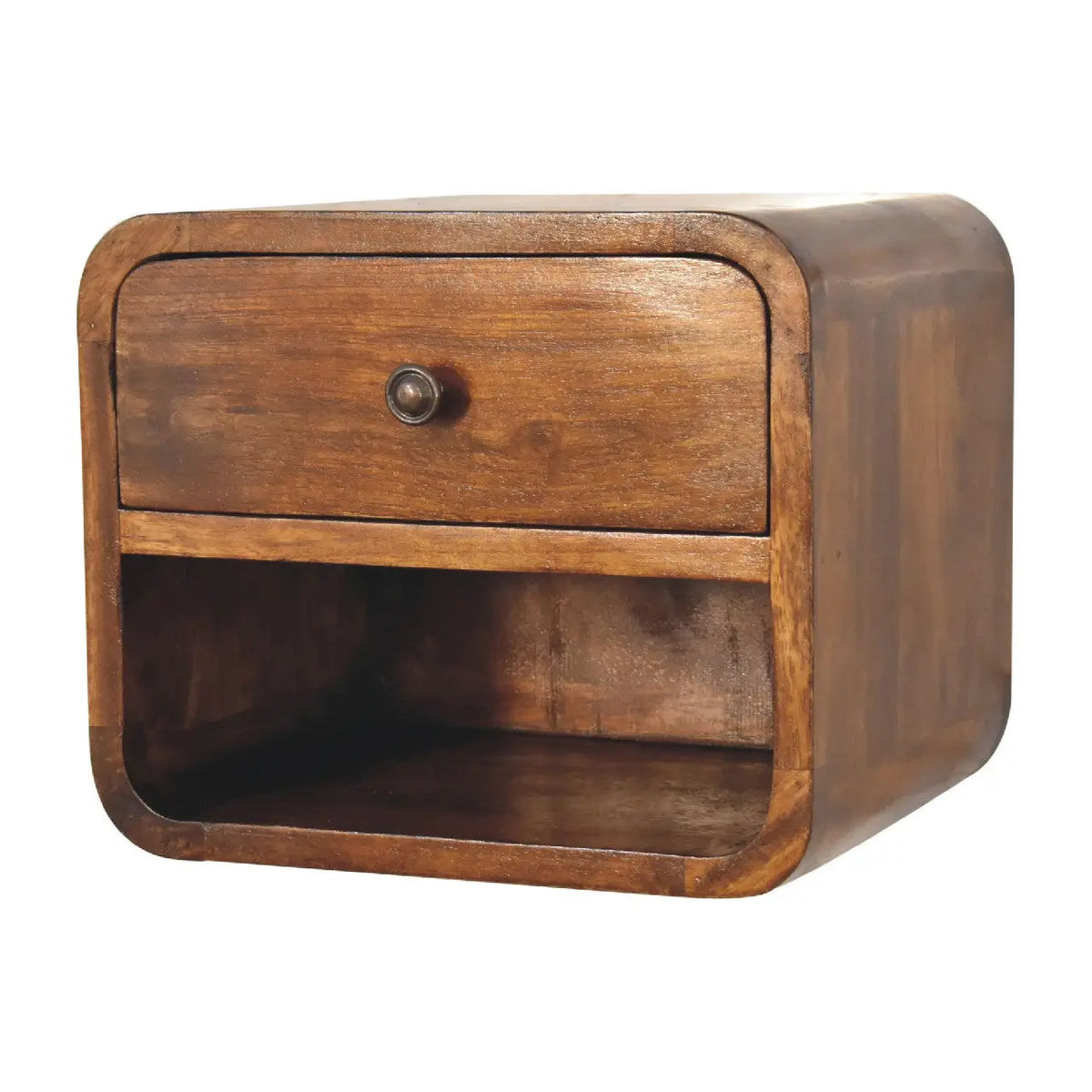 Mini Curve Floating Bedside Table | Nightstand