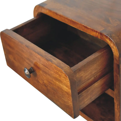 Mini Curve Floating Bedside Table | Nightstand