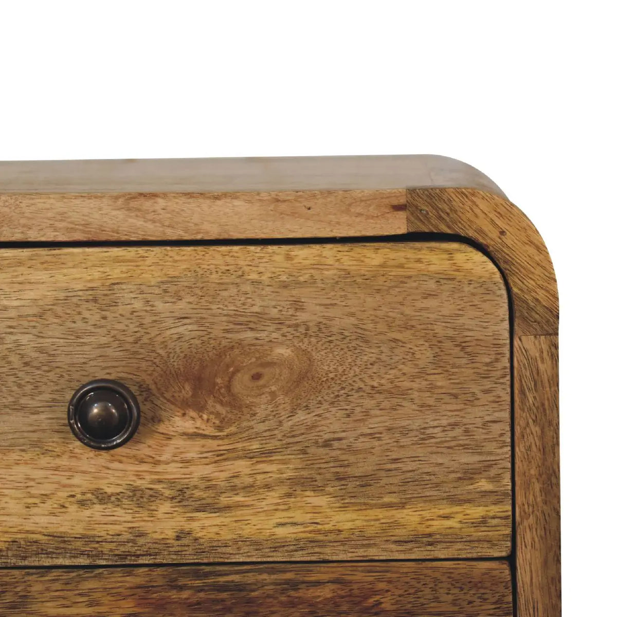Mini Curve Oak-ish Floating Bedside Table | Nightstand