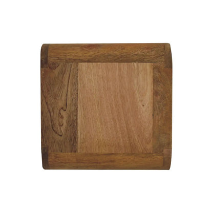 Mini Curve Oak-ish Floating Bedside Table | Nightstand