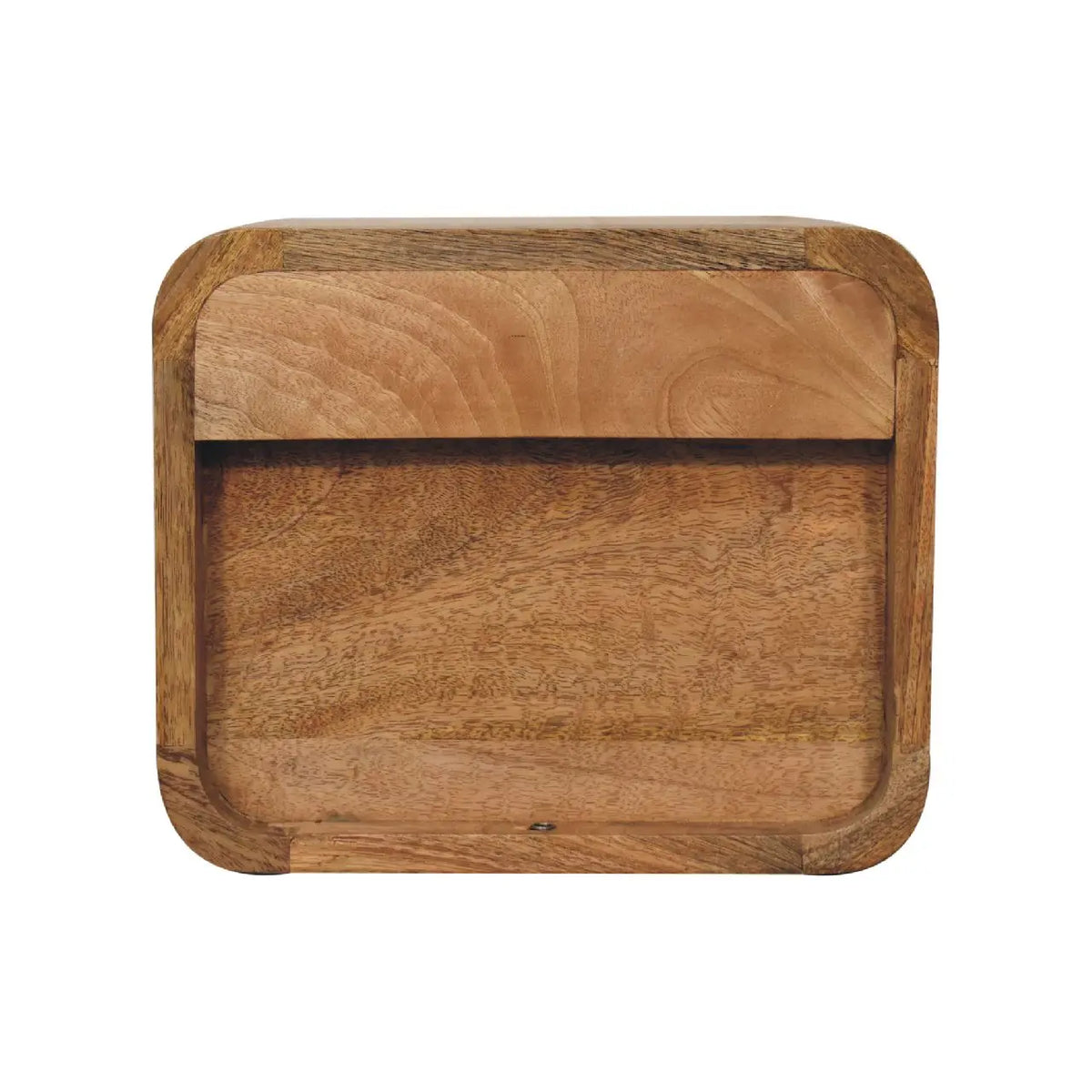 Mini Curve Oak-ish Floating Bedside Table | Nightstand