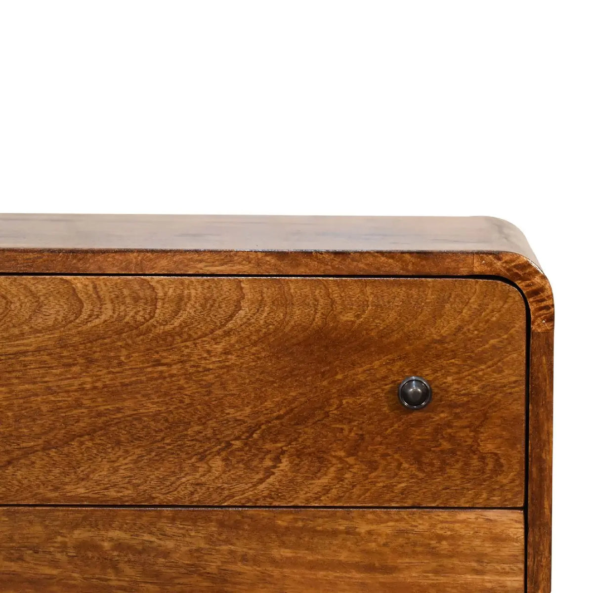 Mini Curved Chestnut Chest of Drawers