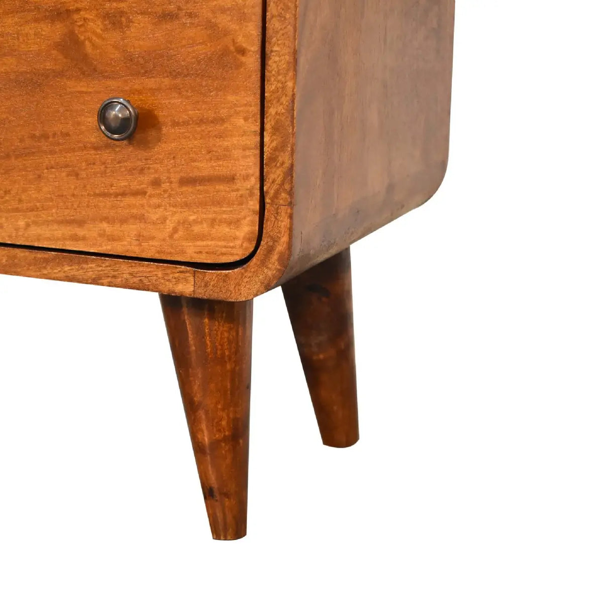 Mini Curved Chestnut Chest of Drawers