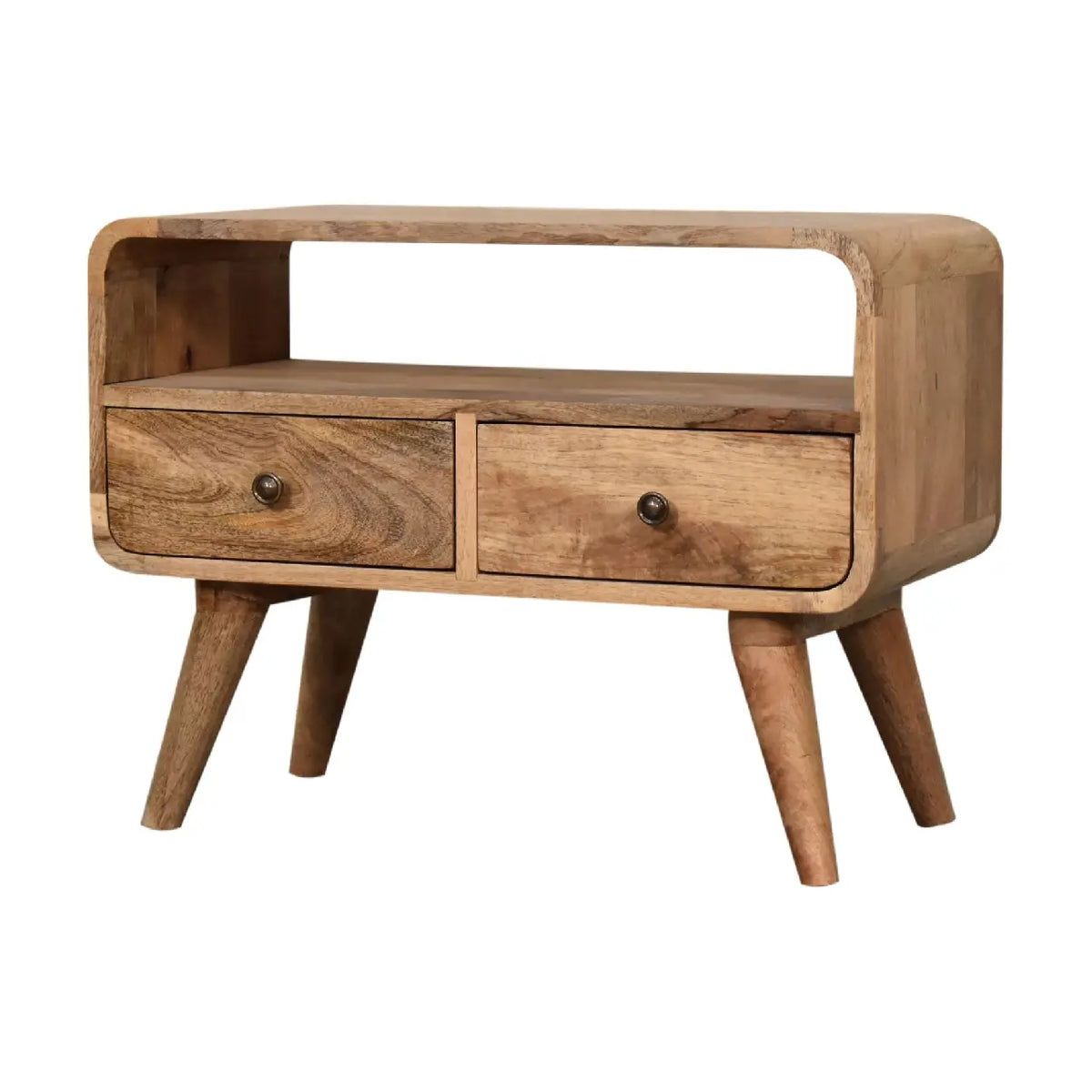 Mini Curved Oak-ish Sideboard | Media Unit