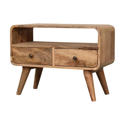 Mini Curved Oak-ish Sideboard | Media Unit